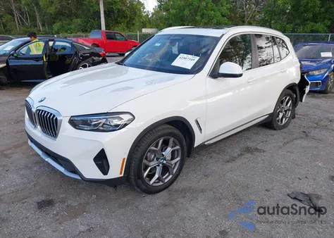 2023 BMW X3 Sdrive30I из США, поврежденный, VIN 5UX43DP03P9T20925